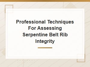 Professional Techniques for Assessing Serpentine Belt Rib Integrity and Damage Causes