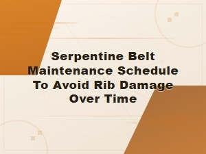 Serpentine Belt Maintenance Schedule to Prevent Rib Damage and Cracking Over Time
